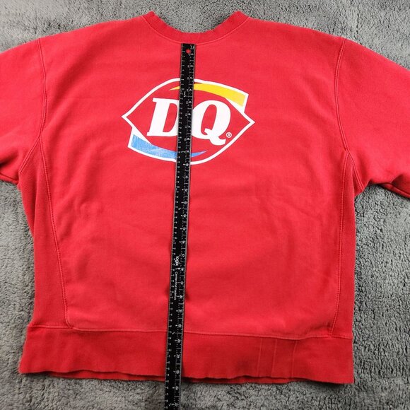 Dairy Queen DQ Classic Logo Sweatshirt Extra Large Employee Crew Work Sweater - Picture 4 of 11